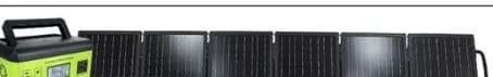 STX1100 with foldable glass solar panel bundle